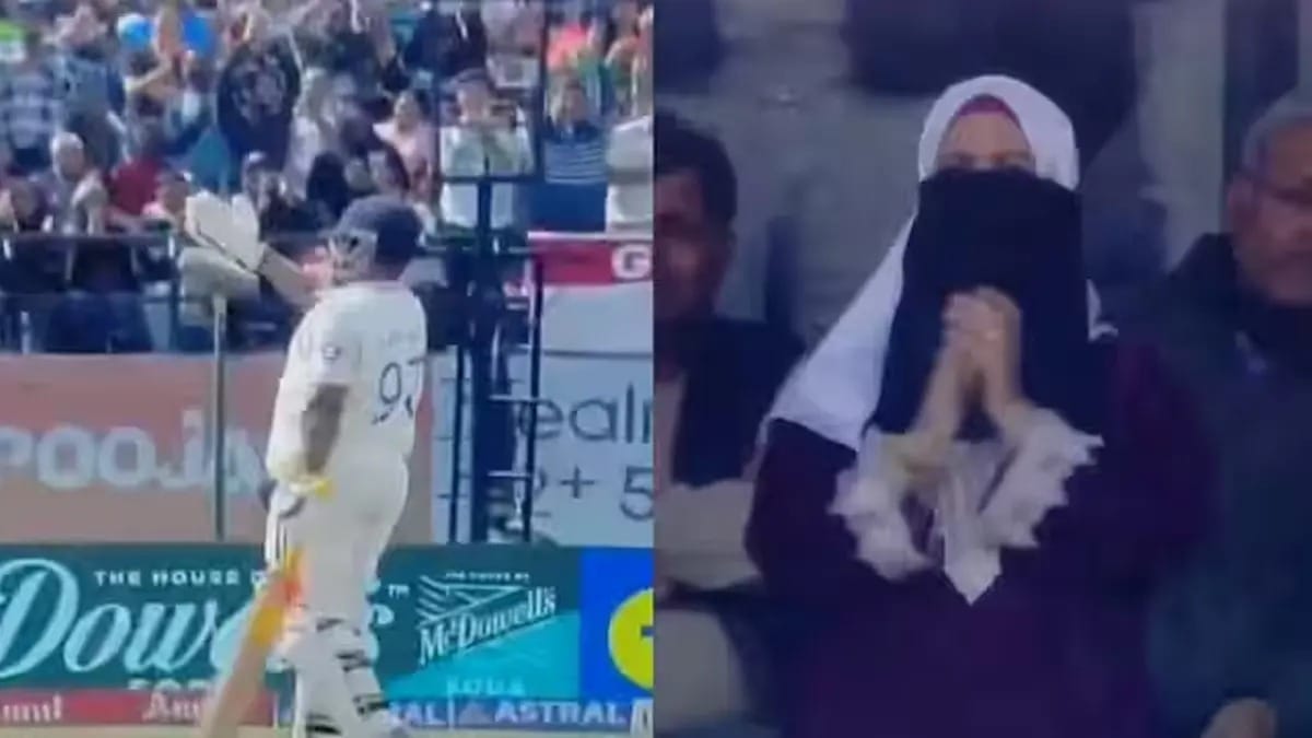 Sarfaraz Khan, a young batsman, shone in the final test and celebrated with a flying kiss